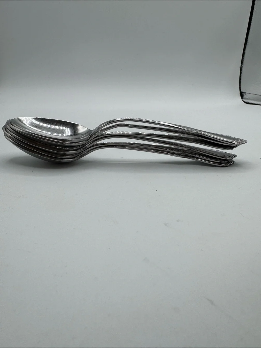 Oneida Ltd Wm Rogers Deluxe Mansfield Stainless Flatware Set Of 6 Teaspoons